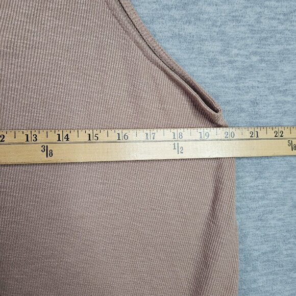Free People Intimately Women’s Dark Tan Sleeveless Rubbed Tank Top Sz S - Picture 4 of 6